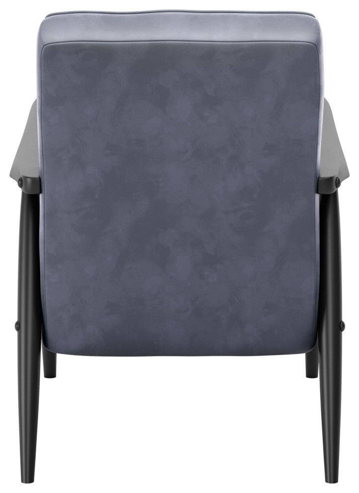 Armchair Accent Chair, Fabric, Wood, Gray, Black, Lounge Lobby Hospitality