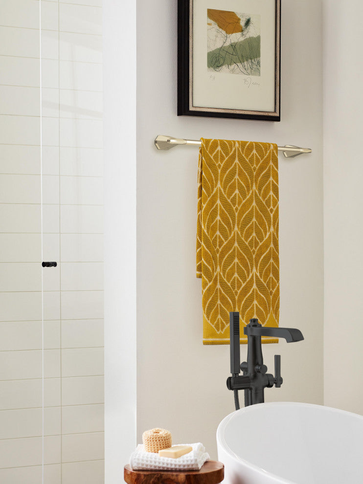 Amerock St. Vincent Contemporary Towel Bar, Golden Champagne, 24" Center-to-Cent