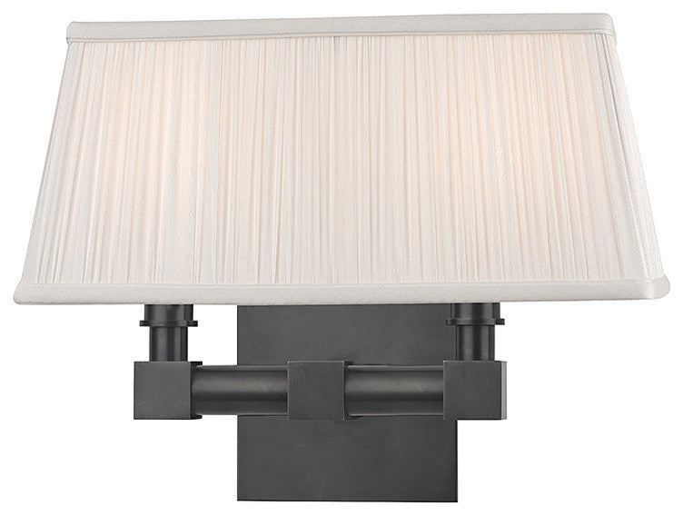 Dixon 2-Light Bath and Vanity With Off White Silk Shade, Old Bronze