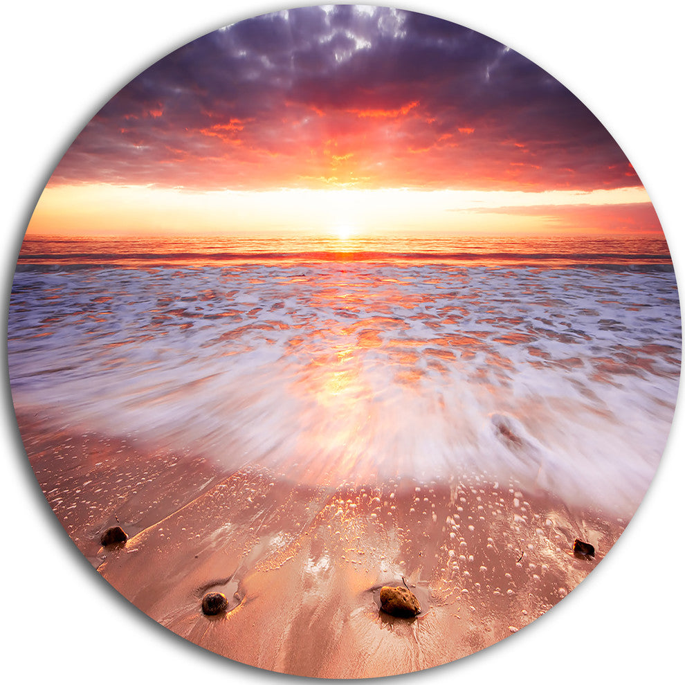 Sunset Strip, Landscape Photography Round Wall Art, 36"