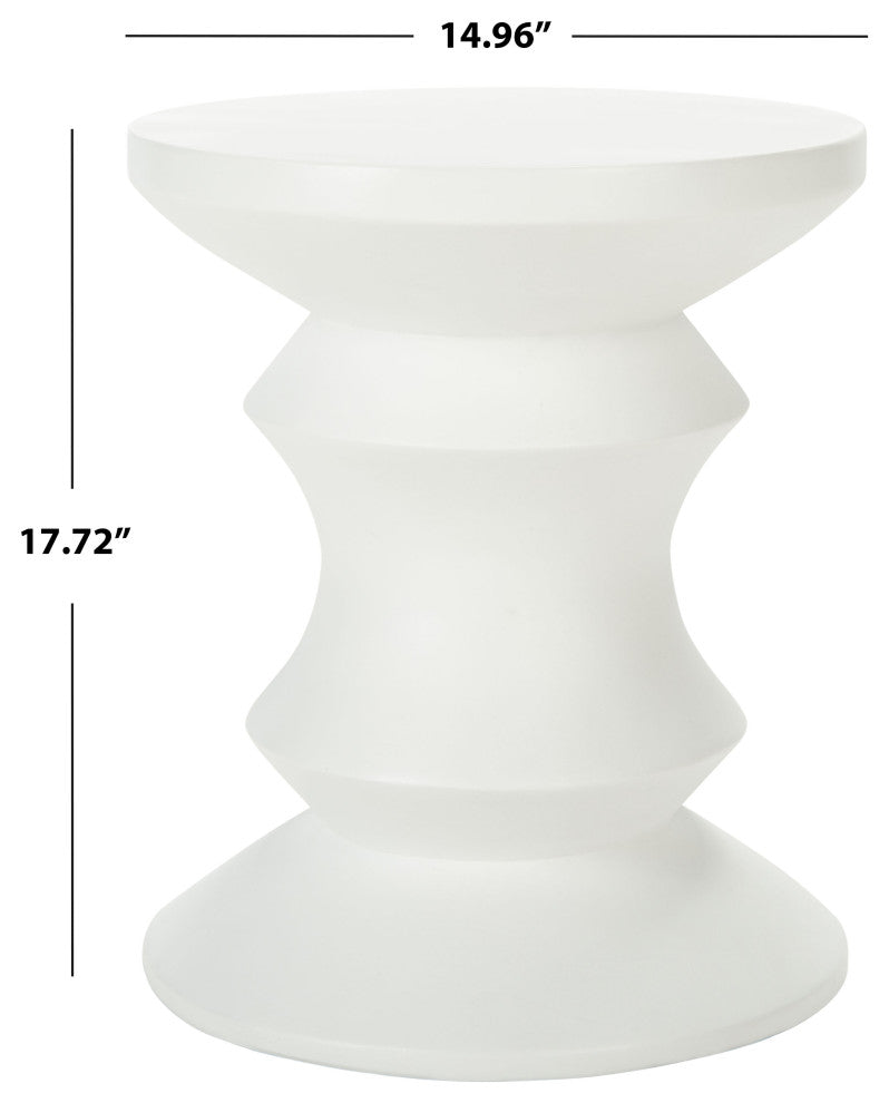 Safavieh Katara Concrete Accent Stool Ivory