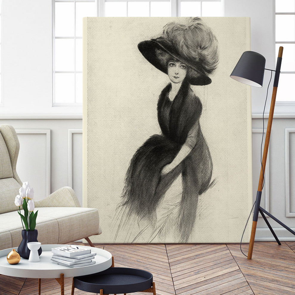 "Feather Hat II" Fine Art Giant Canvas Print, 54"x72"