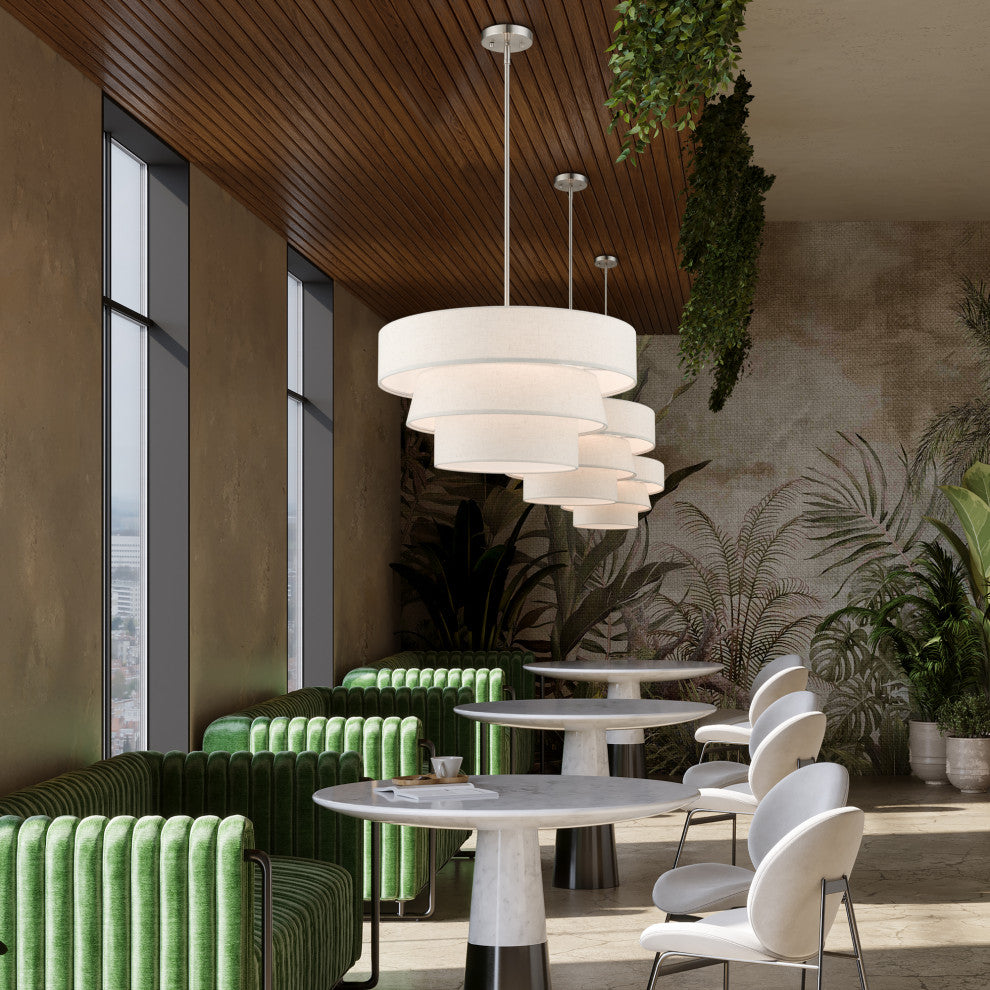 Chandler 4-Light Brushed Nickel Pendant Chandelier