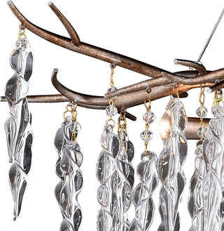 Rainier 6-Light Linear Chandelier Silver Mist