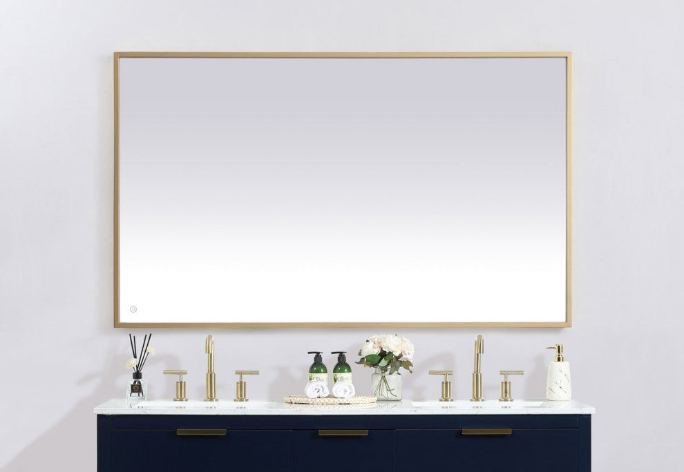 Modern Brass Led Mirror