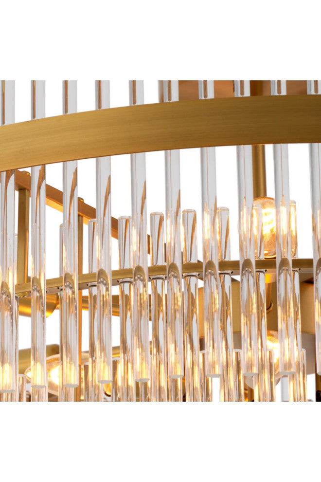 Glass Rods Tiered Ceiling Lamp, Eichholtz East