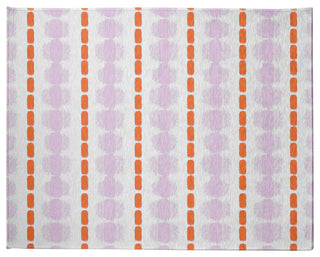 Watercolor Stripe Spring Chenille Rug, Purple-Orange, 8'x10'