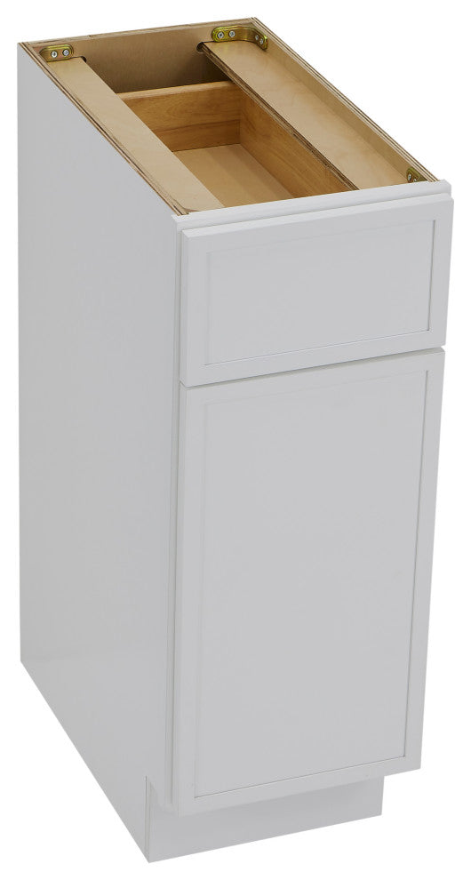 Vanity Art Birch Plywood Single Base Storage Cabinet, White, 12"