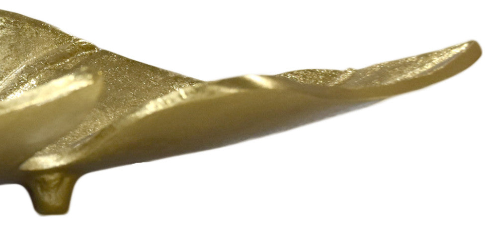 Handmade Decorative Aluminium Tray, Gold Color Coated