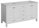 Horizon 60" Double Bathroom Vanity, White, Engineered White