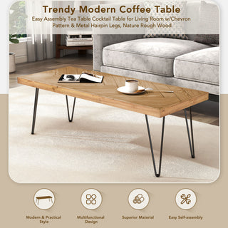 Gewnee Coffee Table, Easy Assembly Tea Table
