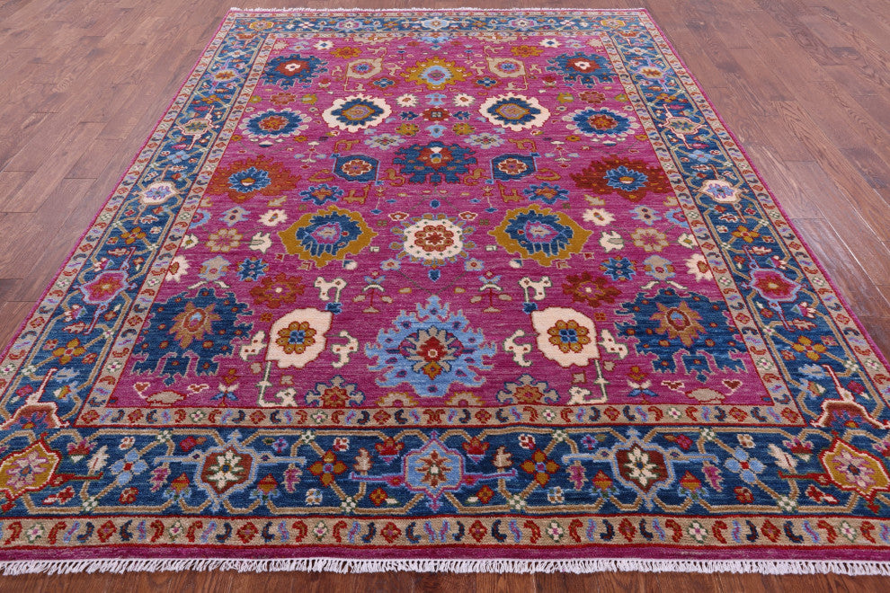 Turkish Oushak Handmade Wool Rug 8' 0" X 10' 2" - Q15848