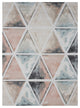 5' x 7' Ivory Watercolored Prism Area Rug