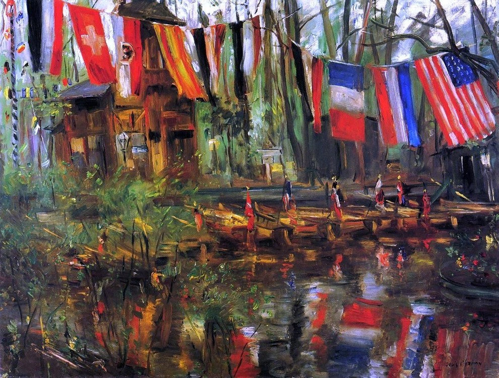 Lovis Corinth The New Pond in the Tiergarten- Berlin Gallery Wrapped Canvas