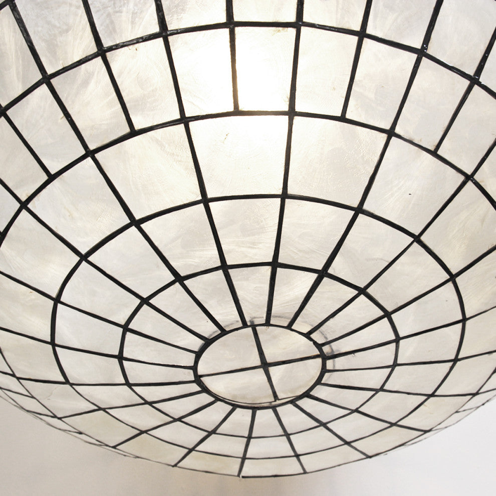 Capiz Shell Globe Lantern 36