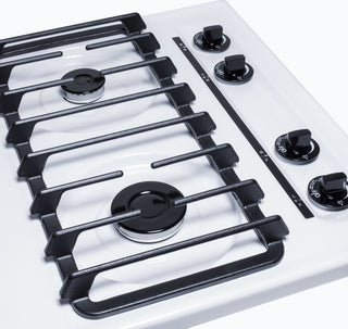 Summit WTL033S 24"W 4 Burner Gas Cooktop - White