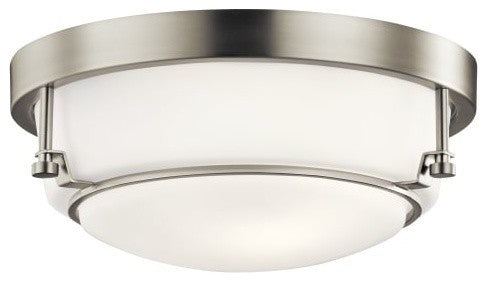 Flush Mount 2-Light, Brushed Nickel