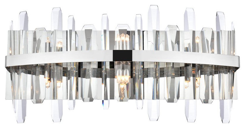 Modern Chrome 6-Light Bath Sconces