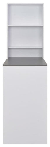 vidaXL Bar Table Pub Table Bistro Table for Dining Room with Cabinet White