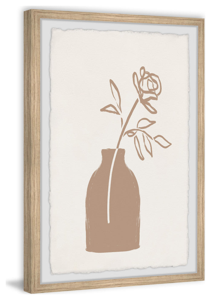 "Single Stem Rose" Framed Painting Print, 24x36