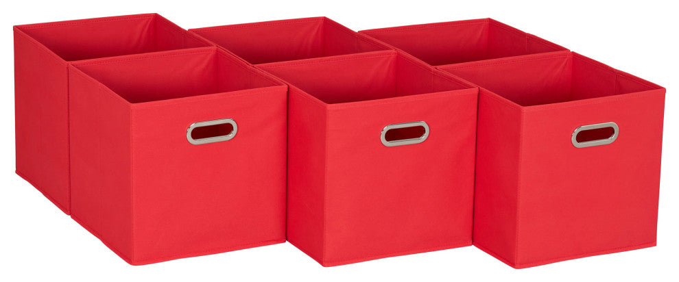 6 ct Open Fabric Cube Storage Bins
