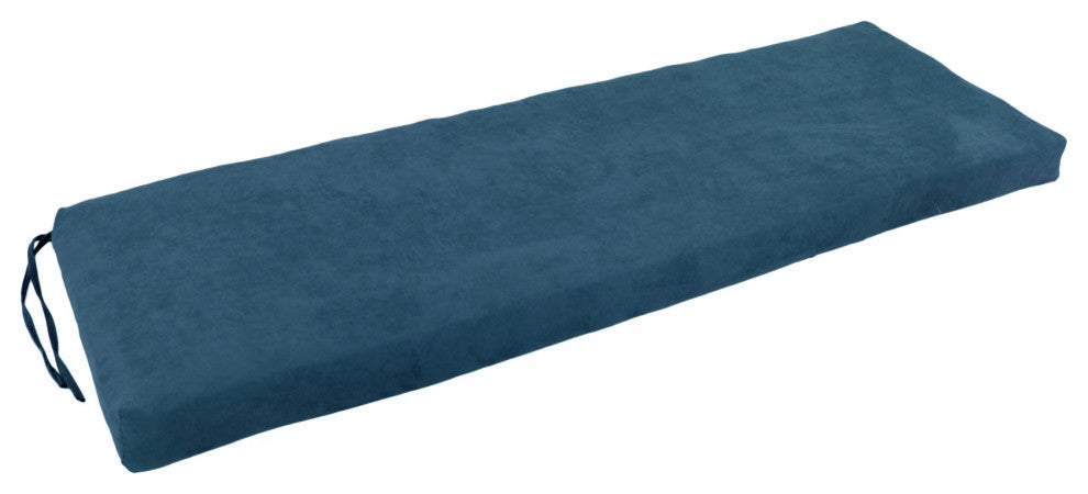 51"X19" Solid Microsuede Bench Cushion, Teal