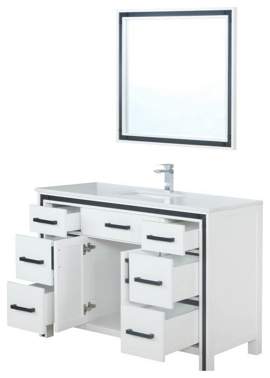 Ziva Transitional White 48" Single Vanity Set