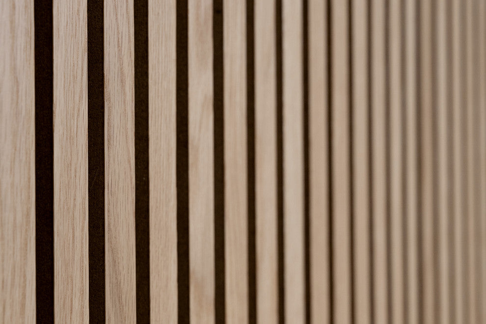 Acoustic Wood Panels, Set of 2 Slat Wall Panels - Oslo