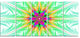 Green Fractal Stained Glass, Abstract Wall Art Canvas, 60"x28", 5 Panels