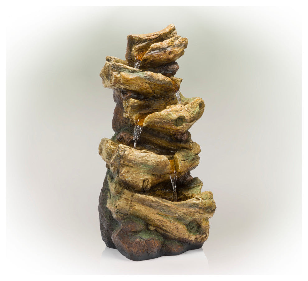 4 Tier Rainforest Waterfall Fountain with LED Lights