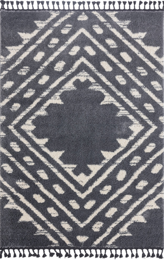 Abani Willow WIL140A Moroccan Grey Shag Area Rug