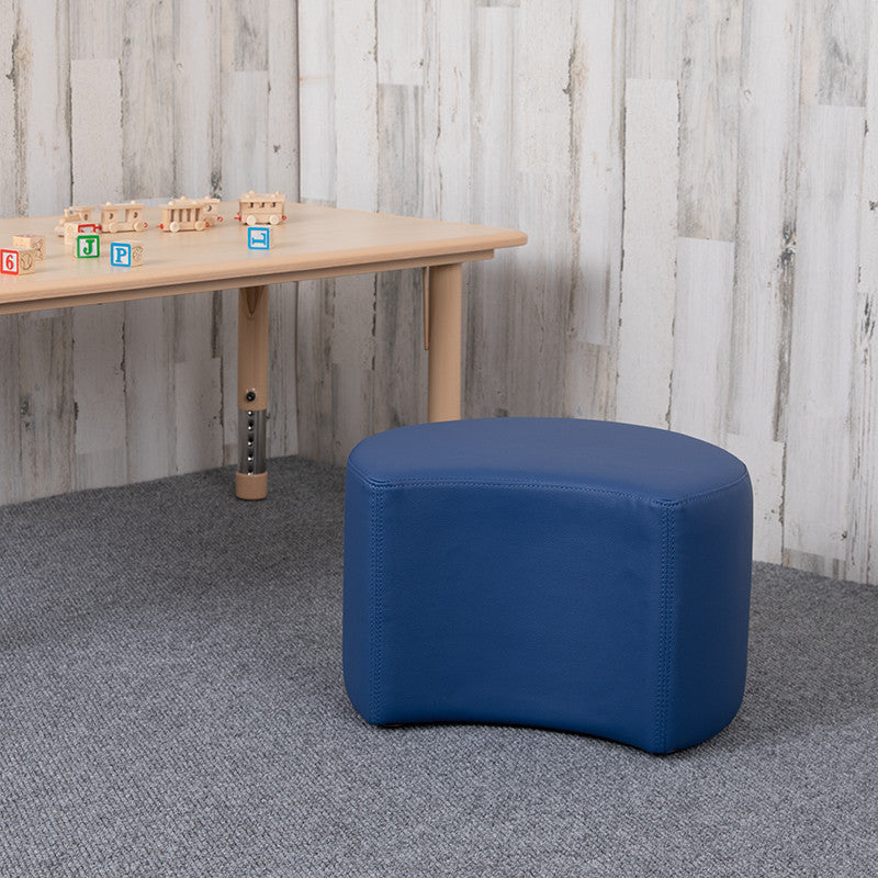 Soft Seating Collaborative Moon, 12" Seat Height , Blue Color