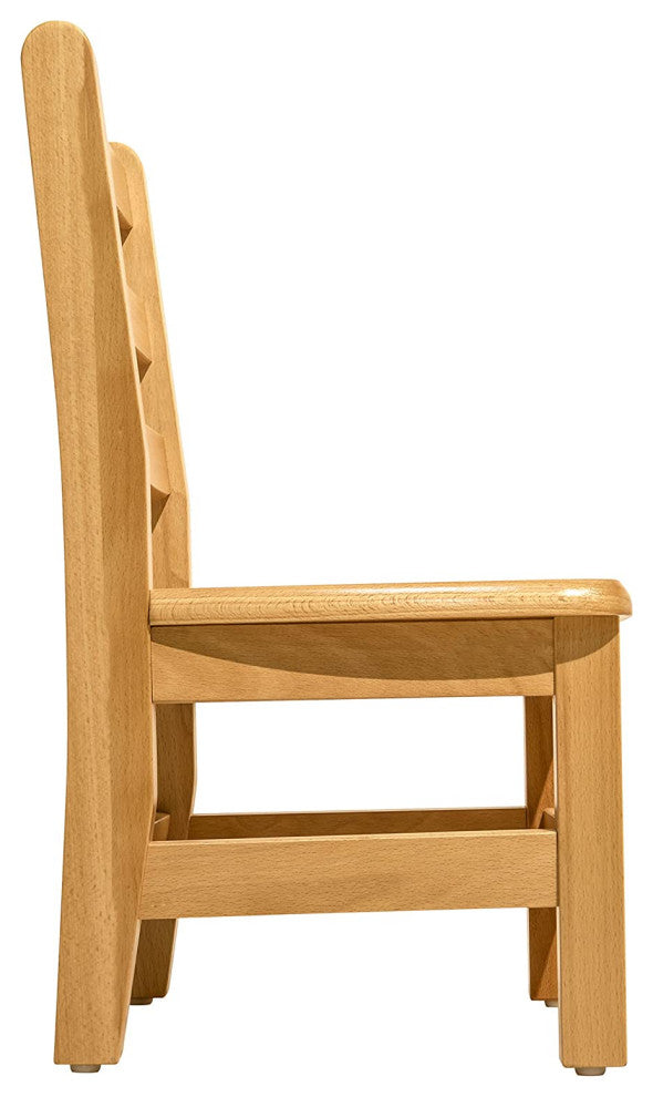 RRI Goods Ladderback Kids Wooden Chair Set of 2, 14"