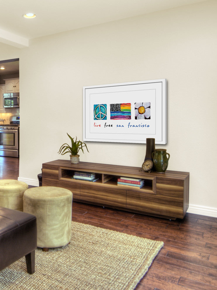 "Live Free San Francisco" Painting Print in Frame by Tori Campisi