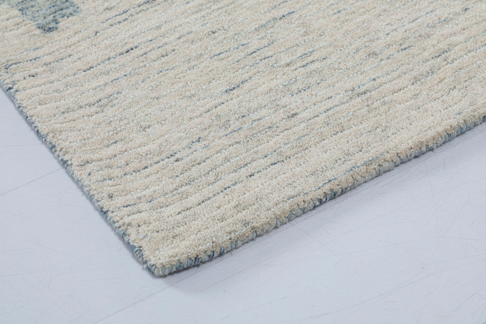 NuStory Surf Hand Tufted Abstract Area Rug in Blue, 5' X  8'