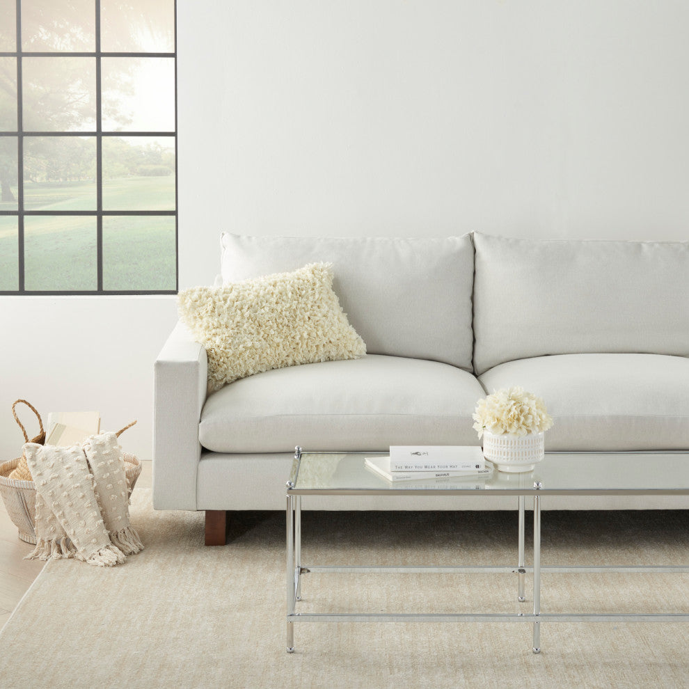 Mina Victory DL660 Throw Pillow, Ivory, 14"x20"