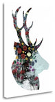 "Floral Deer" By Sarah Ogren, Giclee Print on Gallery Wrap Canvas, Ready to Hang