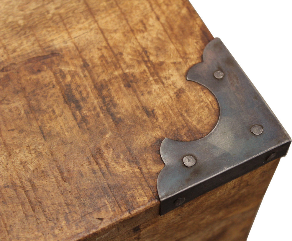 Mateo Trunk End Table Natural Finish