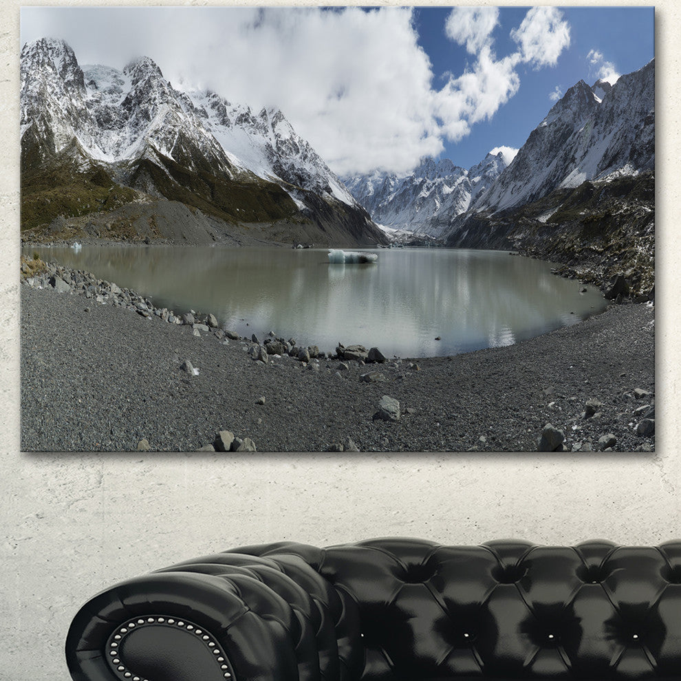 New Zealand Mountains Panorama, Large Landscape Canvas Art, 40"x30"
