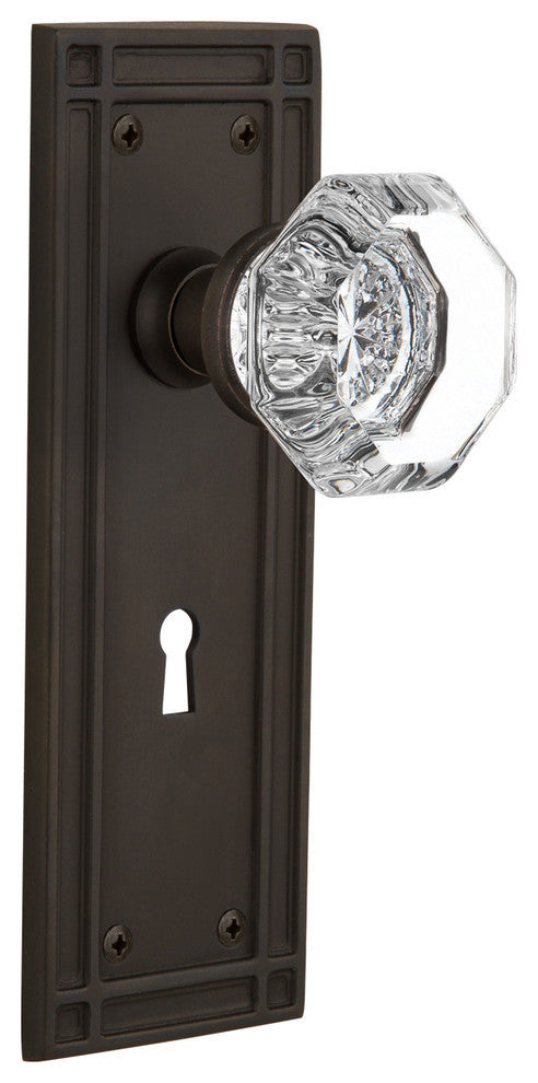 Double Mission Plate With Waldorf Knob, Oil-Rubbed Bronze