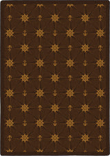 Kaleidoscope Rug, Mariner's Tale, Chocolate, 7'8"x10'9"