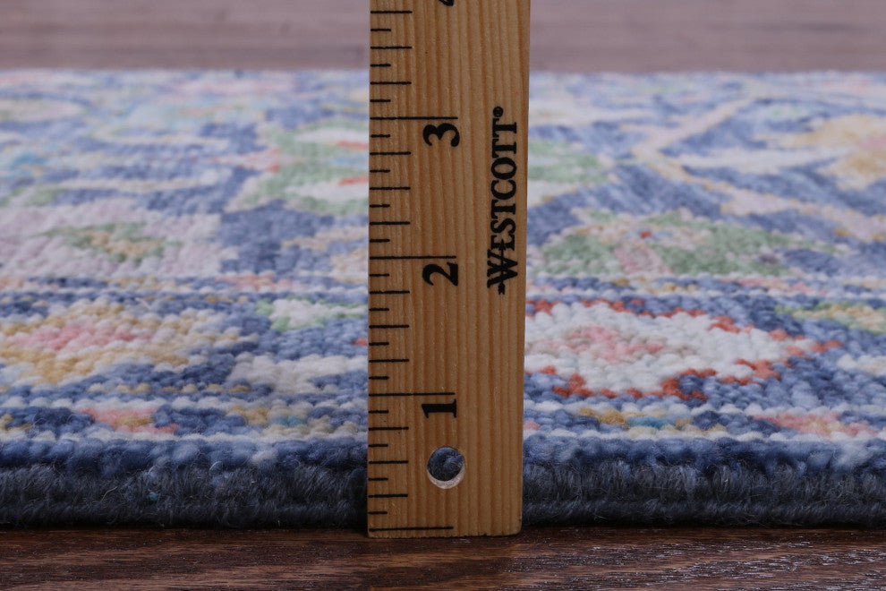 Hand Knotted Turkish Oushak Wool Runner Rug 2' 7" X 12' 3" - Q13450