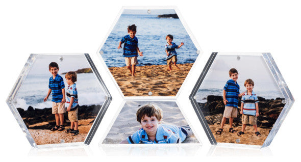 Hexablox Picture Frames - Stack-able Hexagon Block Frames, Starter Set
