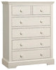 Hanley 5-Drawer Wood Chest, Chalk