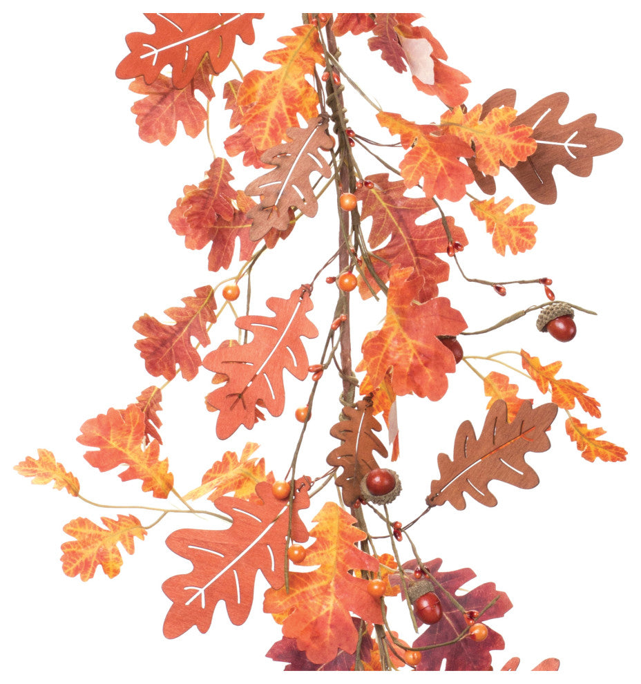 Fall Oak Leaf Garland, Set of 2