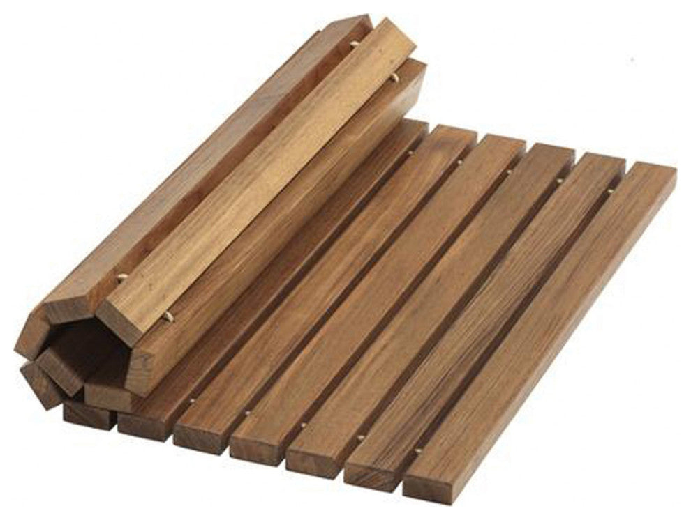 Designer Roll Up Genuine Teak 2'x3' Mat