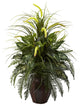 Mixed Greens and Cattails With Planter