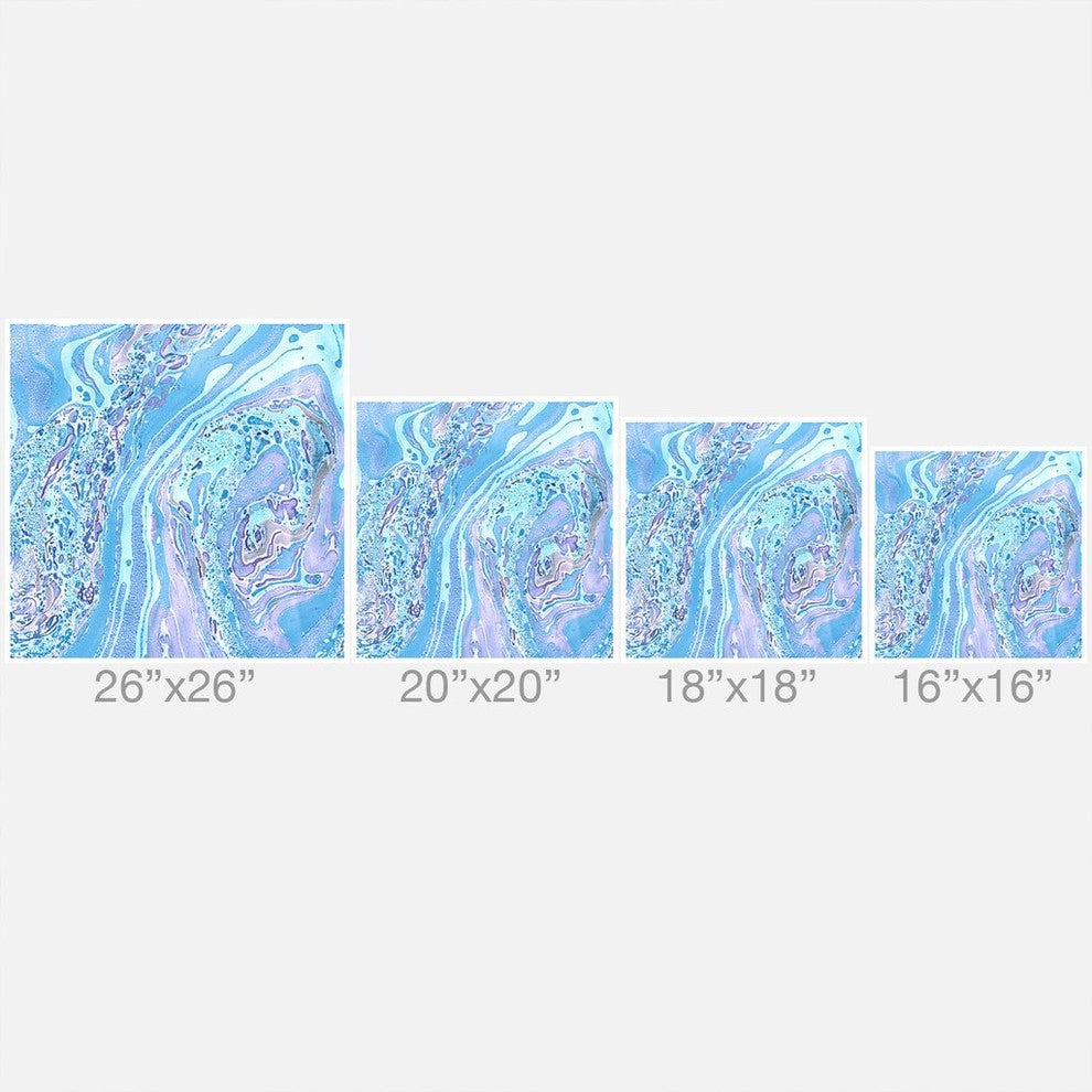 Amy Sia Marble Pale Blue Throw Pillow, 26"x26"