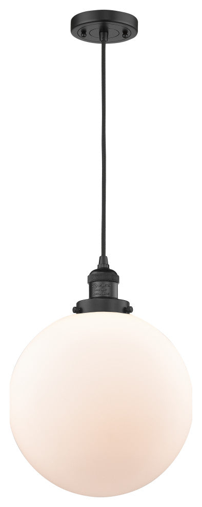 Beacon Mini Pendant, Matte Black, Matte White