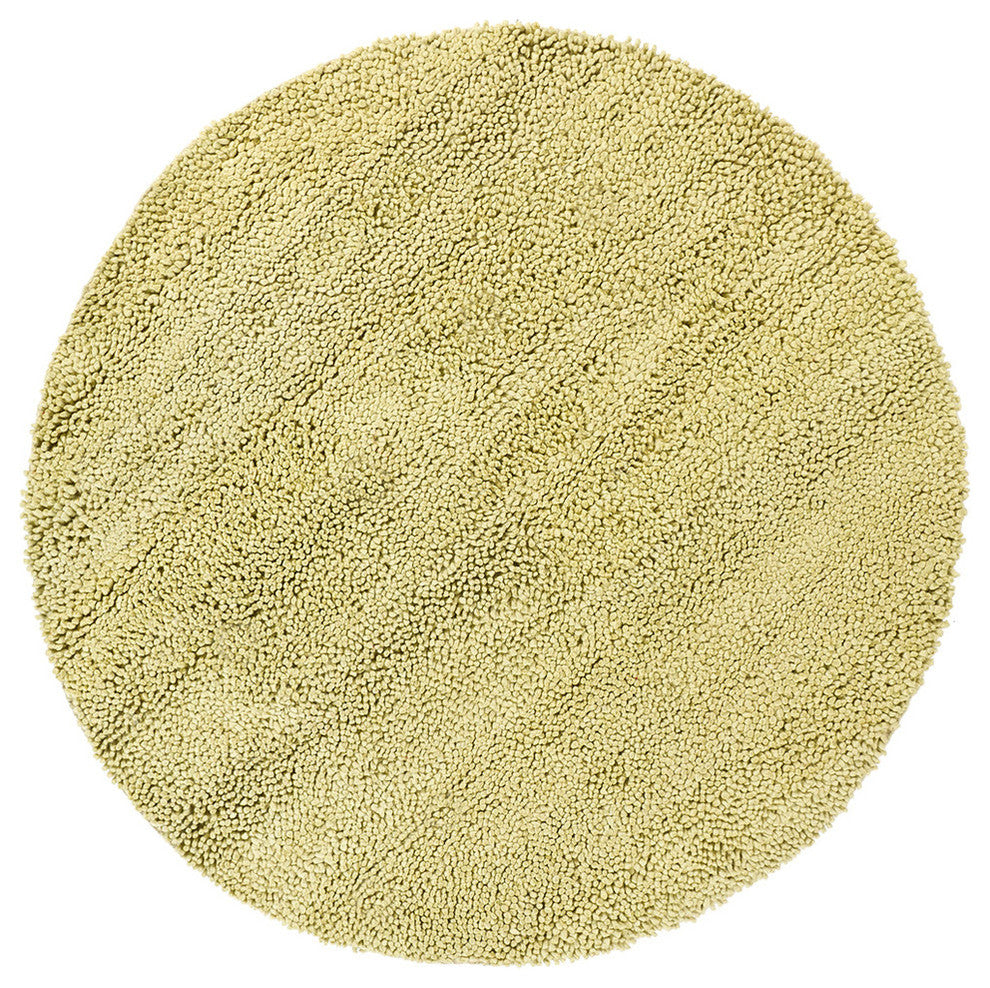 Strata Contemporary Area Rug, Light Green, 7'9" Round